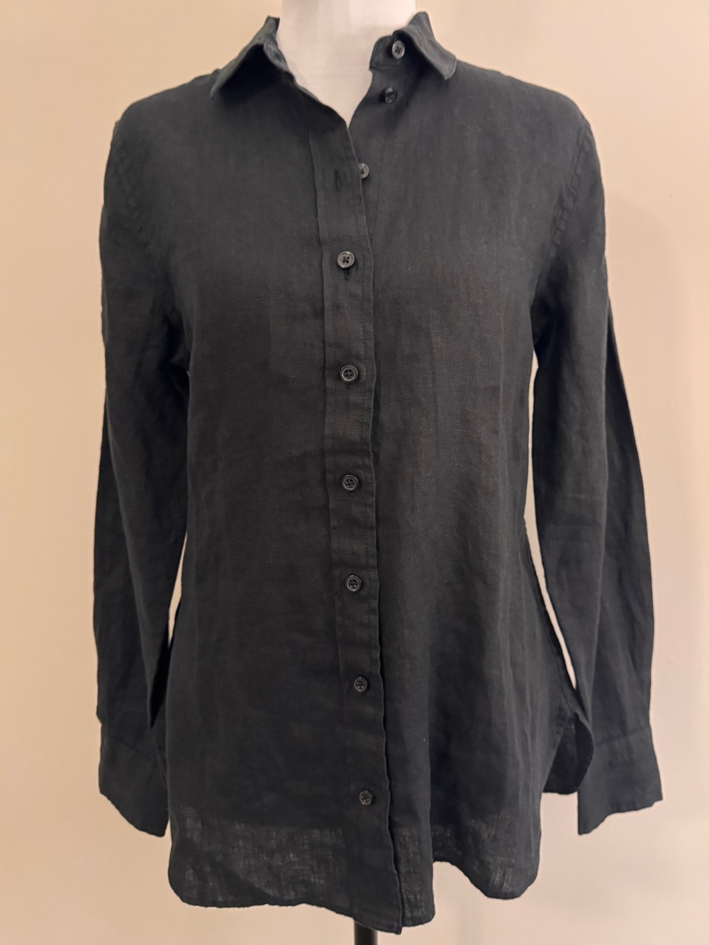 J.Crew Baird McNutt Irish Linen Wren Slim Fit Shirt Black NWT Size 2